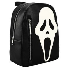 Get ready to scream along with your favorite classic horror movie character when you get this Scream Ghost Face character glow in the dark black mini backpack! This mini backpack is a black mini bag made of high quality PU polyester material with a large zippered compartment and adjustable straps for the perfect fit. The Scream classic horror movie Ghost Face fan merchandise features a bold, glow in the dark Ghost Face applique for a truly horrifying and unique design fans will love! The bag can Ghostface Mask, Black Mini Bag, Ghostface Scream, Mini Backpack Purse, Horror Movie Icons, Scream Movie, Classic Horror Movies, Ghost Face, Horror Movie Characters