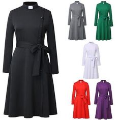 Great shopping ideas for Christian Single Button Clergy Dress With Tab Collar Church Ladies Priest Dress, Fashion Women's Dresses Christian Modest Fashion, Ministry Apparel, Modest Fashion Christian, Clergy Women, Church Attire, Design Dresses, Elegant Dresses For Women, African Design Dresses, Shopping Ideas