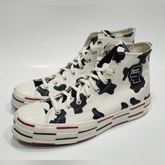 Rare Converse X Brain Dead Chuck 70 Cow Print Sneakers 169946c Men's Size 11.5 Us. Includes Extra Pair Of Black Laces. Brand New Without Box Carefully Packaged. White Mid-top Platform Sneakers With Abzorb Midsole, Converse High-top Basketball Shoes With Rubber Sole, Converse High-top Sneakers For Sports With Round Toe, Converse Sneakers With Vulcanized Sole And Round Toe, Converse Sneakers With Vulcanized Sole, Converse High-top Canvas Shoes For Sports, Converse Sneakers With White Sole And Round Toe, Casual Converse Low-top Basketball Shoes, Casual Low-top Converse Basketball Shoes