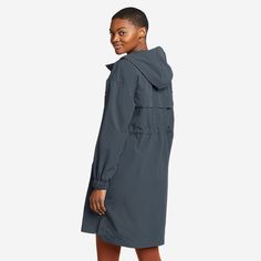 Women's Windburst Duster | Eddie Bauer Sporty Windbreaker With Pockets For Travel, Sporty Travel Windbreaker With Pockets, Casual Lightweight Waterproof Windbreaker, Lightweight Windproof Casual Outerwear, Hooded Windproof Raincoat For Travel, Windproof Hooded Raincoat For Travel, Windproof Nylon Travel Raincoat, Solid Weatherproof Windbreaker For Travel, Casual Solid Color Windbreaker For Travel