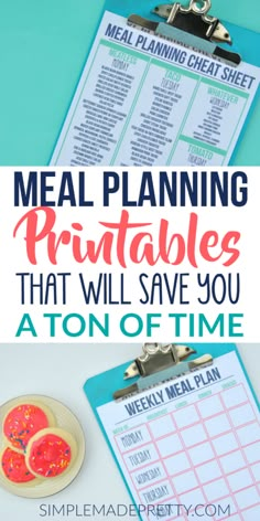 meal planning printables that will save you a ton of time