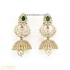 Diamond Earrings for Women in 18K Gold VVS Clarity E-F Color -Indian Diamond Jewelry -Buy Online Indian Diamond Earrings, Drop Earrings Diamond, Diamond Jhumkas, Gold Diamond Drop Earrings, Stud Earrings Diamond, Indian Diamond Jewellery, Beautiful Diamond Earrings, Diamond Earrings For Women, Classic Engagement Ring Solitaire