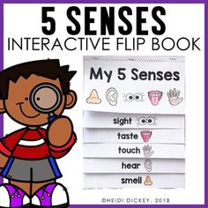 Engage students during your 5 Senses unit with this interactive 5 Senses flip book. Each page of the book focuses on one of the 5 different senses. This flip book is 6 pages long including the cover. Students will have the opportunity to complete the following pages:sighttastetouchhearsmellAlso included are two pages to be used for the cut and paste activity on the smell page. Check out our other 5 Senses ProductsFive Senses Sorting ActivitiesFive Senses Preschool Plans & PrintablesFollow my Five Senses Preschool, Senses Preschool, My Five Senses, Play Based Learning Activities, Senses Activities, Toddler Homeschool, Preschool Planning, Preschool Projects, Flip Books