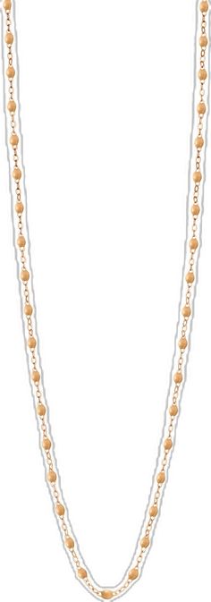 Gigi Clozeau - Classic Gigi Nude sautoir, Rose Gold, 23.6 Rose Gold Delicate Chain Necklace For Everyday Luxury, Rose Gold Necklace With Delicate Chain For Everyday Luxury, Chic Gold Single Strand Necklace, Elegant Rose Gold Tarnish-resistant Chain Necklace, Elegant Station Necklace With Satellite Chain, Rose Gold Long Chain Necklace, Elegant Yellow Gold Beaded Chain Necklace, Elegant Rose Gold Single Strand Necklace, Rose Gold Plated Necklaces With Satellite Chain