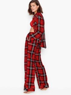 Victorias Secret Sleep Dreamer Shimmer Flannel long sleeve plaid Pajama Set Red | eBay Victoria Secret Christmas, Womens Flannel, Red Pajamas, Plaid Pajama, Victoria Secret Pajamas, Flannel Pajama Sets, Winter Pajamas, Plaid Pajamas, Flannel Women