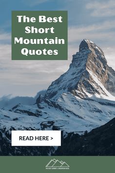 the best short mountain quotes to read here