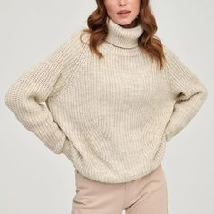 Discover Ultimate Comfort and Style Embrace the chilly days of 2024 with our Warm and Cozy Turtleneck Sweater for Women. Designed for the modern woman who seeks both style and comfort, this thick knit pullover is your perfect companion for the colder months. Whether you're enjoying a relaxed day at home or stepping out for a casual meetup, this sweater ensures you stay warm and look effortlessly chic. Key Features Soft and Comfortable Fabric: Crafted with a blend of nylon, polyester, and acrylic, this sweater offers a soft, gentle touch on your skin. Loose, Flattering Fit: The relaxed fit not only provides comfort but also flatters any body type, making it a versatile addition to your wardrobe. Durable and Easy to Care: High-quality materials ensure longevity, while the sweater's design al Turtleneck Style, Cardigan Sweater Vest, Sweater For Women, Stepping Out, Knit Pullover, Sweater Design, Ladies Tops Fashion, Look Chic, Winter Wardrobe