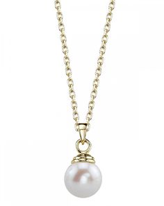 Freshwater Pearl Hope Pendant Refined Gold Pearl Necklace With Charm, Refined Gold Pearl Pendant Necklace, Refined Yellow Gold Pearl Necklace With Charm, Refined Yellow Gold Pearl Drop Necklace, Akoya Pearl Necklace With Pearl Pendant In Pearl White, Akoya Pearl White Necklace With Pearl Pendant, Classic High Luster Pendant Pearl Necklace, Timeless Yellow Gold Pearl Necklace With Charm, Classic Yellow Gold Pearl Necklace With Charm