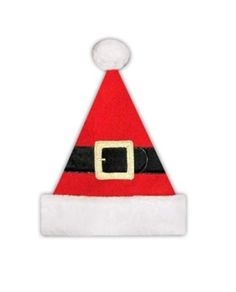 "Get the 14\" Belt Buckle Santa Hat, Adult Medium at Michaels. com. This hat resembles Santa's red suit with a wide black belt and gold buckle accented by a plush white brim. A white, plush pom-pom atop the hat and decorative metallic embroidery add to the seasonal style. Details: Red/White 14\" x 12\" Brim size: 21\" (medium) Care instructions: spot clean only Material(s): polyester | 14\" Belt Buckle Santa Hat, Adult Medium By Northlight in Red | Michaels®" Black Santa Hat, Santa Belts, Work Holiday Party, Christmas Santa Hat, Christmas Apron, Christmas Crafts For Kids To Make, Christmas Aprons, Black Santa, Red Suit