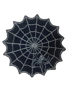 a black and white spider web on a white background