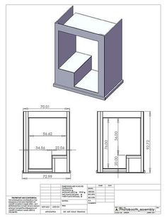 an architectural drawing of a cabinet with the measurements