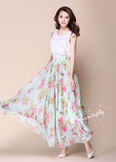 Flower Butterfly Chiffon Skirt Long Maxi Sundress Beachdress Holiday Dress Women Summer Pleat Dress Beach Skirt Plus Size Dresses YM019 Detail Info: ❤ Color: as picture, flower E. More color choice link: https://www.etsy.com/listing/213656440/chiffon-dress-color-card?ref=shop_home_feat_1 you just note the color you want with order, we will make according to your note. ❤ Material: Chiffon Waist 60-100cm, Please choose the length according to your height! Please note your waist size with your orde Holiday Dresses Women, Pleat Dress, Skirt Plus Size, Maxi Sundress, Pleated Maxi Skirt, Beach Skirt, Dress Beach, Skirt Long, Pleated Maxi