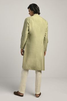 Spring sage kurta with all-over hand embroidery, band collar, concealed placket and full sleeves.
Component: 1
Embroidered
Neckline: Band Collar
Sleeve Length: Full
Fabric: Chanderi
Color: Green
Concealed placket
Note: The pant worn by the model is not for sale - Aza Fashions Kurta For Men, Kurta Men, Embroidered Neckline, Fashion App, Band Collar, Full Sleeves, Not For Sale, Aza Fashion, Full Sleeve