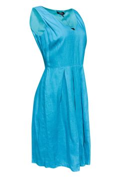 Cool off in your new favorite summer dress from Lafayette 148! In an easy-on-the-eyes teal shade, you’ll fit right in during the warm weather seasons as you enjoy the sunshine in the linen material. Pair the piece with wedges and a sunhat for an ensemble you’ll want to immediately wear for your next beach vacation. Size 8 Shell & Lining: 100% Linen Concealed side zipper Lined Fit & flare silhouette V-neckline Sleeveless Pleats at waist Bust 36” Waist 30” Shoulder to hem 41.5” Weather Seasons, Enjoy The Sunshine, Long Leggings, Linen Material, The Sunshine, Leggings Fashion, Fit And Flare Dress, Fit Flare Dress, Fit & Flare