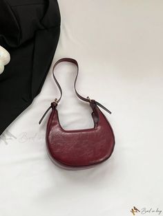 Bird in Bag - Stylish Burgundy Hobo Bag for Women with Elegant Metallic Decorations - Shoulder Bag Perfect for New Year and Gifting Burgundy Handheld Bag With Large Capacity, Trendy Burgundy Shoulder Bag With Large Capacity, Trendy Burgundy Shoulder Bag For Daily Use, Trendy Burgundy Shoulder Bag, Casual Burgundy Rectangular Shoulder Bag, Burgundy Handheld Bag For Everyday Use, Trendy Burgundy Bags For Daily Use, Trendy Burgundy Satchel For Daily Use, Trendy Burgundy Shoulder Bag For Everyday