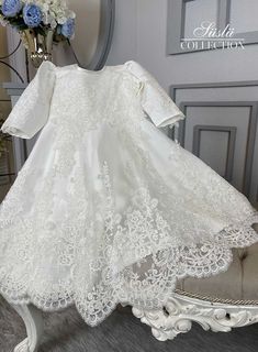 A baptismal dress that will add elegance to your baby's most special days with its lace detail. Lace Long Skirt Baptism This baptismal gown decorated with French lace is ideal for birthdays, mawlids, baptisms and invitations.  It has been carefully selected from fabrics and accessories that are compatible with your baby's skin.  Special production is made in desired colors and sizes. Shipping costs belong to the buyer. Elegant Lace Princess Dress For First Communion, White Princess Dress With Lace Trim For Confirmation, White Lace Trim Princess Dress For Confirmation, White Elegant Princess Dress With Lace Trim, Elegant Baptism Princess Dress With Lace Trim, Elegant Princess Dress With Lace Trim For Baptism, White Princess Dress With Lace Trim For First Communion, Cream Princess Dress With Lace Trim For Wedding, Cream Lace Trim Princess Dress For Wedding