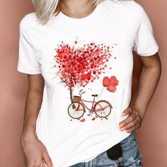 Perfect Gift For Valentine's Day. It's Brand New*White With Red Hearts*Material Is Syntetic And Cotton! Casual Heart Print T-shirt For Spring, Casual Red T-shirt With Heart Graphic, Casual Heart Graphic T-shirt For Spring, White Heart Print T-shirt For Summer, White Heart Print T-shirt For Spring, Casual T-shirt With Heart Graphic For Spring, Casual Heart Print T-shirt For Summer, Casual Heart Print T-shirt For Valentine's Day, White Casual Top For Valentine's Day