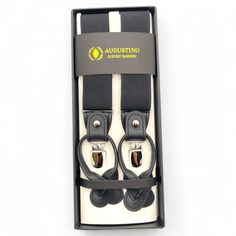 Premium Suspender Set Our premium suspender set offers unmatched versatility, featuring both clip-on and button options for a custom fit. Designed to accommodate most sizes, these suspenders are the perfect blend of style and practicality for any formal or casual event. Materials: Elastic, PU Leather, Metal Clip Handpicked & Organized By Augustino Luxe Elegant Belts And Suspenders With Adjustable Straps For Business, Elegant Adjustable Straps Belts And Suspenders For Business, Elegant Formal Belts And Suspenders With Adjustable Straps, Elegant Adjustable Belts And Suspenders For Black Tie, Elegant Black Belts And Suspenders With Adjustable Straps, Elegant Business Belts And Suspenders With Adjustable Strap, Suspenders Men, Suspenders Set, Black White Red