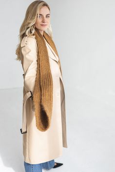 Trendy Beige Winter Scarf, Trendy Beige Scarf For Winter, Chic Beige Winter Shawl, Chic Beige Fall Scarves, Chic Beige Scarf For Fall, Chic Beige Scarves For Fall, Winter Chunky Knit Shawl, One Size, One Size Chunky Knit Winter Shawl, Chic Winter Scarves, One Size