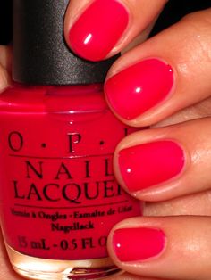 Red Pink Nails, Do It Yourself Nails, Opi Nail Colors, Red Nail Polish, Nail Envy, Nails Colors, Red Nail, Opi Nails, Nails And Makeup