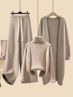 size information sweater S:    bust 88cm,     length 50cm    M:   bust  92cm,      length 50cm   L:   bust  96cm,       length 50cm XL:  bust  100cm,      length 50cm XXL:  bust  104cm,      length 50cm jacket S:    bust 88cm,     length 98cm    M:   bust  92cm,      length 98cm   L:   bust  96cm,       length 99cm XL:  bust  100cm,      length 99cm XXL:  bust  104cm,      length 99cm   pant S:   waist  64cm,     length 96cm   M:   waist  68cm,      length 96cm   L:   waist  72cm,       length 96cm   XL:   waist  76cm,     length 96cm XXL:   waist  80cm,     length 96cm Outfits Ladies, Mode Tips, Layered Long Sleeve, Cardigan Long, Tracksuit Set, Strapless Mini Dress, Women Outfits, Pajama Shirt, Pant Set