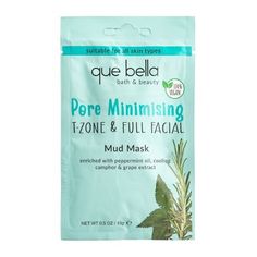 Que Bella Pore Minimizing Mud Mask - 0.5oz : Target Face Mask Brands, Bella Beauty, Peach And Lily, Mask Pack, Mask Types, Reduce Pores, Lipstick Stain, Natural Clay, Large Pores