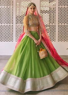 Mehndi Lehnga Choli with Embroidery with Magnificent Look emblazoned with beautiful embroidery, dabka and sequins. Buy Latest Lehnga Choli online in USA.