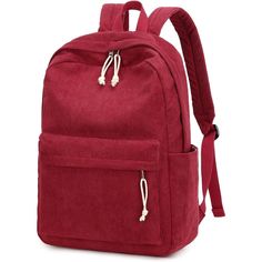 Great Backpack For School Has Enough Room For College Student Class Essentials. Perfect Size Large Corduroy Backpack: 17*12*6inch(H X L X W), Fits For 15.6 Inch Laptop And Big Folders. Capacity:24l. Suitable For Middle Schooler, High Schooler, College Students, And Workers. Multiple Pockets And Compartments.This Beige School Bag For Teen Girls Has A Roomy Main Pockets, Which Can Carry All Of Your Textbooks, Lunch, Binders Anything You May Need,Especially The Compartment For Large Laptop. The Fro Casual Burgundy School Bag, Casual Burgundy Backpack For Everyday, Beige School Bag, Corduroy Backpack, College Life Hacks, Backpack For School, Aesthetic Backpack, Bags For Teens, College Student