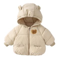 Introducing our Bear Hooded Puffer Jacket – the perfect blend of warmth, style, and fun for your little one. Crafted with care, this quilted jacket is made from durable nylon, ensuring it can withstand the adventures of childhood while keeping your child warm and cozy. The highlight of this jacket is its adorable detachable hood, complete with cute bear ears. Your child will not only stay warm but also look absolutely charming in this unique feature. The front zipper makes it easy to put on and Hooded Cotton Puffer Parka, Cotton Outerwear With Adjustable Hood For Playtime, Winter Quilted Hooded Jacket With Adjustable Hood, Solid Quilted Hooded Puffer Jacket, Hooded Solid Quilted Puffer Jacket, Hooded Outerwear With Fleece Lining For Playtime, Winter Quilted Jacket With Adjustable Hood And Long Sleeves, Hooded Puffer Jacket With Fleece Lining, Winter Outerwear With Adjustable Hood For Playtime