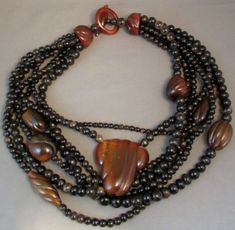 ad eBay - Find many great new & used options and get the best deals for 1970's GERDA LYNGGAARD MONIES Amber Horn Bead Multi Strand Bib Necklace Huge 21" at the best online prices at eBay! Free shipping for many products! Unique Women, Royal Jewelry, Bib Necklace, Multi Strand, Horn, Antique Jewelry, Ebay Finds, 1970s, Amber