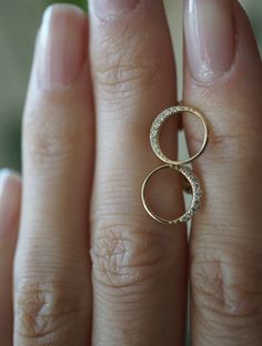 Part of our Lunar Collection, these Diamond Crescent Moon Studs are the perfect everyday piece with a little added sparkle. Our moon will always guide you, no matter how dark the night sky. Pairs nicely with our Diamond Crescent Moon Ring and Diamond Crescent Moon Necklace. 14k yellow gold | TDW .11ct. | Designed by Nikki Sold as a pair This BaYou with Love jewelry piece is crafted by hand in our Downtown Los Angeles studio using recycled gold, including recovered gold from technology, extracted Crescent Moon Ring, Moon Studs, Moon Ring, Crescent Moon Necklace, The Night Sky, Recycled Gold, Moon Necklace, Crescent Moon, Night Sky