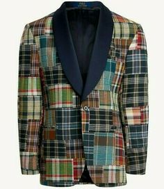 Designer Multicolor Long Sleeve Blazer, Multicolor Single Breasted Blazer For Formal Occasions, Winter Multicolor Patchwork Blazer, Fitted Designer Multicolor Blazer, Multicolor Fitted Designer Blazer, Fitted Multicolor Patchwork Outerwear, Shawl Tuxedo, Patchwork Shawl, 1950s Suit