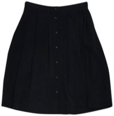 Current Boutique-Piazza Sempione - Black Button Skirt Sz 8 Classic Winter Bottoms With Button Closure, Solid Color Casual Skirt For Business Casual, Casual Workwear Skirt With Buttons, Fitted Skirt With Snap Buttons For Fall, Formal Black Skirt With Button Closure, Solid Color Skirt With Button Closure For Fall, Solid Skirt With Button Closure For Fall, Fitted Black Skirt For Daywear, Business Casual Skirt For Fall