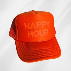 Be bold and make a statement with your style wearing the Happy Hour Trucker Hat. This fun foam trucker hat features a stylish monochrome design and breathable mesh back. An ideal accessory to express your personality and make a statement. Get ready for happy hour! Monochrome Design, Neon Blue, Be Bold, The Happy, Happy Hour, Trucker Hat, Cricut, Neon, Mesh