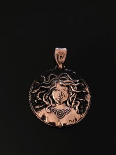 Medusa Pendant | Mythology Jewelry | 925 Silver Medusa Necklace | 14k Rose Gold Plated | Mortal Gorgon Medusa Charm | Ancient Greek Mythology Monster | Gift for Her | Women's Oval Necklace ✨ Key Features: Material: High-quality 925 sterling silver - Excellent & Meticulous Craftsmanship  - Rose Gold Plated - Weight: 5 grams/ 0.18 oz ✨ Care Instructions: To maintain its shine and detail, gently polish with a soft cloth and store in a dry, cool place when not in use. ALL ITEMS ARE SHIPPED IN 1-2 BU Greek Monsters, Medusa Necklace, Gorgon Medusa, Medusa Pendant, Mythology Jewelry, Oval Necklace, Gothic Necklace, 925 Jewelry, Greek Mythology