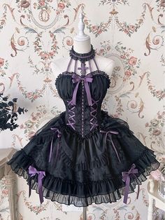 Purple Tube Top, Gothic Cross, June 2022, Dress Crafts, Really Cute Outfits, Rave Outfits, Lolita Dress, Gothic Lolita, Lolita Fashion