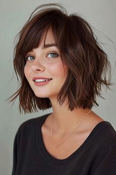 Bob mit Seitenscheitel: 43+ charmante Varianten - hairtastic.de Cowgirl Bob, Bob Layers, Lob Hair, Long Angled Bob, French Bob, Wavy Bob, Angled Bob, Hair Inspiration Short, Lob Hairstyle