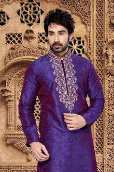 Men's Kurta Pajama, Embroidery Kurta, Purple Bottom, Churidar Designs, Men's Kurta, Kurta Men, Kurta Set For Women, Mens Kurta Designs, Mens Kurta