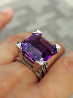 "Amethyst statement ring, Amethyst diamonds ring,14k solid gold Amethyst ring, huge big gold Amethyst ring, birthstone ring, purple ring, purple All Of My Love by Sigal Shohat Shalit. --------------------------------------------------------------------------------- Please watch the video of this ring set on my Instagram page at this link: https://www.instagram.com/p/BM7PGb0jv2P/ --------------------------------------------------------------------------------- Amethyst celebrationRing. The ring i Purple Gemstones With Polished Finish Fine Jewelry, Purple Polished Gemstones Fine Jewelry, Purple Polished Gemstones For Fine Jewelry, Modern Purple Amethyst Ring With Polished Finish, Modern Polished Amethyst Ring, Modern Purple Amethyst Rings, Unique Purple Amethyst Ring With Accent Stones, Modern Purple Amethyst Ring With Accent Stones, 60 Birthday