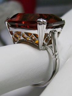 Orange Cognac Citrine Ring, Large square gem in crisscross basket-weave filigree, art deco styled ring, Art Deco Jewelry, Silver Embrace Jewelry Formal Octagon Topaz Ring In Sterling Silver, Elegant Citrine Rings For Formal Occasions, Luxury Amber Rings For Formal Occasions, Elegant Polished Topaz Ring For Formal Occasions, Elegant Amber Topaz Ring, Formal Orange Sterling Silver Rings, Classic Brown Jewelry For Formal Events, Classic Brown Jewelry For Formal Occasions, Formal Brown Gemstone Ring