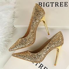 Glittery Shoes, Pointed High Heels, Glitter Stilettos, Wedding High Heels, Heels Prom, Bling Fashion, Rhinestone Shoes, Super High Heels, Prom Shoes