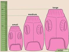 a pink dog house is shown with measurements for the size and height, as well as how to measure it