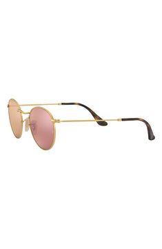 Round, retro-chic frames style eye-catching sunglasses that serve as an eclectic addition to your everyday style. 50mm lens width; 21mm bridge width; 145mm temple length 100% UV protection Metal/crystal Made in Italy Ray-Ban style number: RB3447N50 Modern Pink Sunglasses With Tinted Lenses, Modern Pink Sunglasses With Gradient Lenses, Pink Sunglasses With Mirrored Lenses And Round Frame, Pink Round Frame Sunglasses With Mirrored Lenses, Classic Pink Sunglasses With Mirrored Lenses, Pink Round Frame Polarized Sunglasses, Classic Pink Sunglasses With Uva Protection, Modern Pink Aviator Sunglasses, Modern Pink Mirrored Aviator Sunglasses