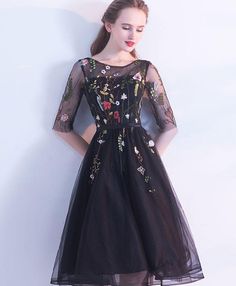 Black A-line Tulle Evening Dress, Black Tulle A-line Evening Dress, Fitted Black Tulle Dress, Fitted Black Dress With Tulle Skirt, Black Tulle Dress For Evening, Black Fitted Dress With Tulle Skirt, Black Tulle Dress For Formal Occasion, Black Sheer A-line Dress, Formal Black Tulle Dress