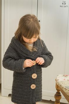 Simone jacket Crochet pattern by Muki Crafts Toddler Poncho, Aran Cardigan, Button Vest, Crochet Toddler, Medium Weight Yarn, Cozy Jacket, Sweater Crochet, Comfy Sweater, Easy Stitch