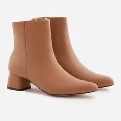 Savannah Booties - Women's Gold Rate, Leather Working, Full Grain Leather, Savannah, Savannah Chat, Tan Leather, Calf Skin, Boots, Heels