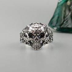 In stock. Going soon. Silver skull ring - Motorbike Ring - Gothic Skull Ring - Biker ring only at $87.00.. #SkullRing #BikerStyle #BikersJewelry #YetiJewelry #SilverSkullRing #SilverSkull #SkullJewelry #MexicanRing #StatementRing #BikersRing Gothic Silver Skull Ring, Gothic Sterling Silver Rings With Skull Print, Silver Skull-shaped Engraved Rings, Gothic Sterling Silver Skull Ring, Silver Engraved Skull Ring, Biker Skull Ring For Biker Events, Sterling Silver Skull Ring Stamped 925, Silver Skull Biker Jewelry, Gothic Skull Ring Stamped 925