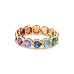 Rainbow sapphire emerald heart eternity band ring 14K gold | Natural bezel set emerald ring | Heart shape eternity band | Rainbow ring gold STONE DETAILS : ✦ Gemstone : Rainbow Sapphire, Emerald, Peridot, Amethyst, Garnet, Tanzanite ✦ Gemstone Type : Natural ✦ Gemstone Size : 4 MM ✦ Gemstone Shape : Heart cut ✦ Number of gemstones : 14 ✦ Gemstone Weight : 4-5 carats ✦ Gemstone Grade : AAA METAL DETAILS : ✦ Metal : 14K/18K Gold ✦ Metal Color : Yellow / White / Rose Gold ✦ Setting : Bezel Setting Ring Heart Shape, Rainbow Ring, Rainbow Sapphires, Rainbow Rings, Ring Heart, Bezel Set Ring, Multi Sapphire, Rainbow Jewelry, Rainbow Bracelet