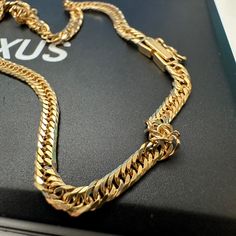 Real 18k Gold. Japan Made, Good Quality 16 Inches Lenght Double Lock No Returns See Pictures For More Details Double Lock, Yellow Gold Necklace, Gold Yellow, Good Quality, Womens Jewelry Necklace, 18k Gold, Gold Necklace, Jewelry Necklaces, Yellow Gold