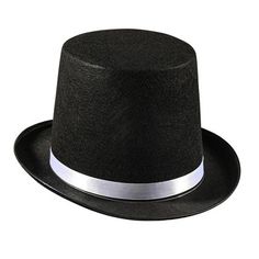 The top hat is a professional addition to any attire!

VERSATILE: 
Great for Halloween stage, kids parties, or one-on-one playtime year-round

The hat measures 7” in height and 13” in width.

ADDITIONAL FEATURES: 
Sewn with the finest quality material. Easy cleaning and drying. Novelty Top Hat For Carnival Costume Party, Brimmed Top Hat For Winter Costume Party, Adjustable Felt Hat For Halloween Party, Classic Halloween Costume Accessories For Costume Party, Halloween Party Adjustable Felt Hat, Classic Adjustable Costume Hats And Headpieces For Party, Classic Brimmed Costume Hats And Headpieces For Party, Classic Brimmed Costume Hats For Party, Halloween Party Felt Hat